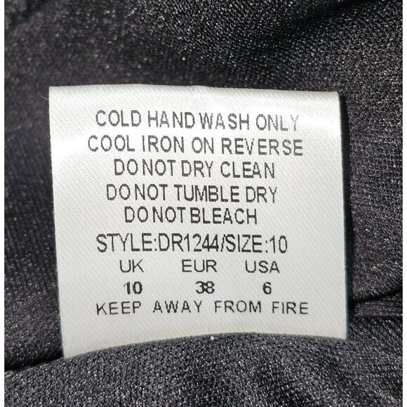 City Goddess London Women's Black Gold Sequin Maxi Dress With V-Neck Sz 6 2575 - Picture 8 of 15